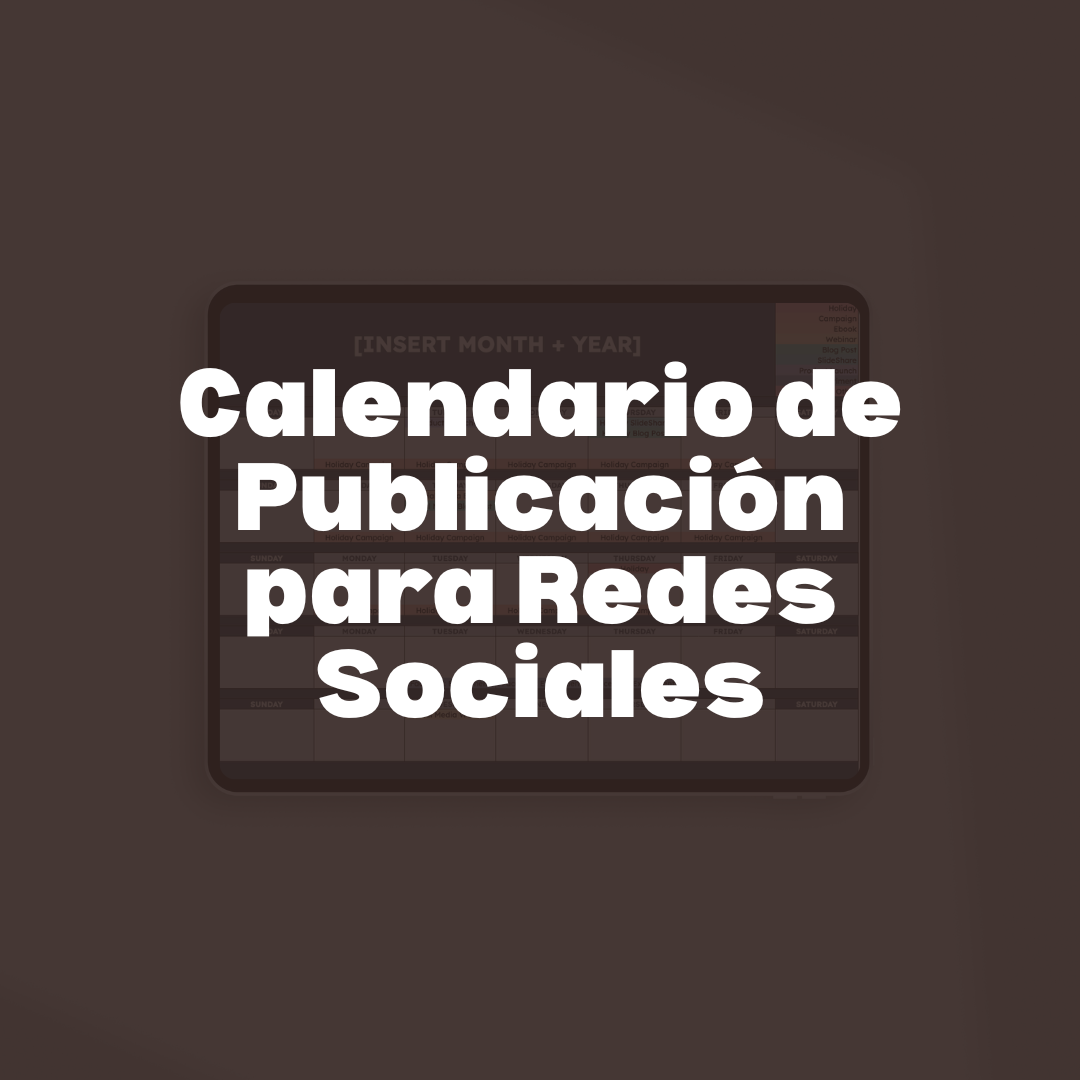 Calendario de Publicación para Redes Sociales