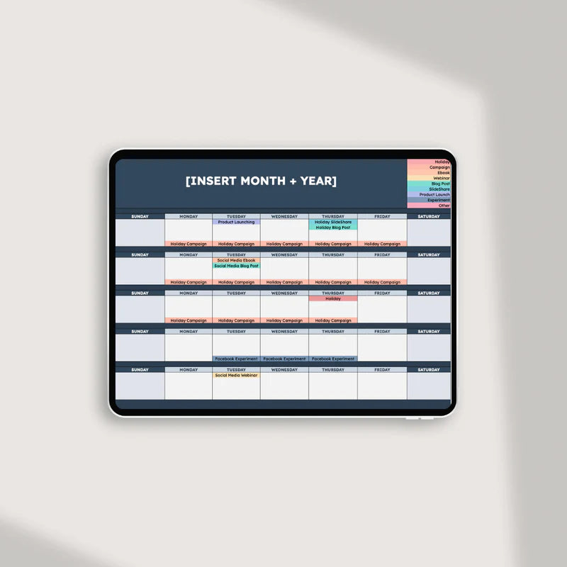 Calendario de Publicación para Redes Sociales